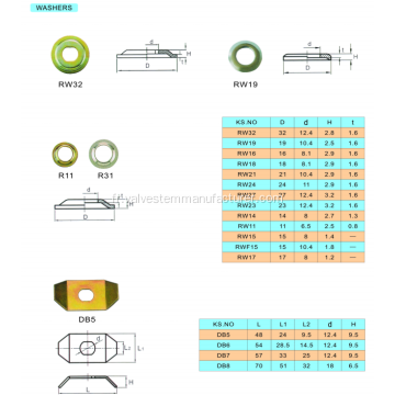 Rondelles de valve de pneu DB5 DB8